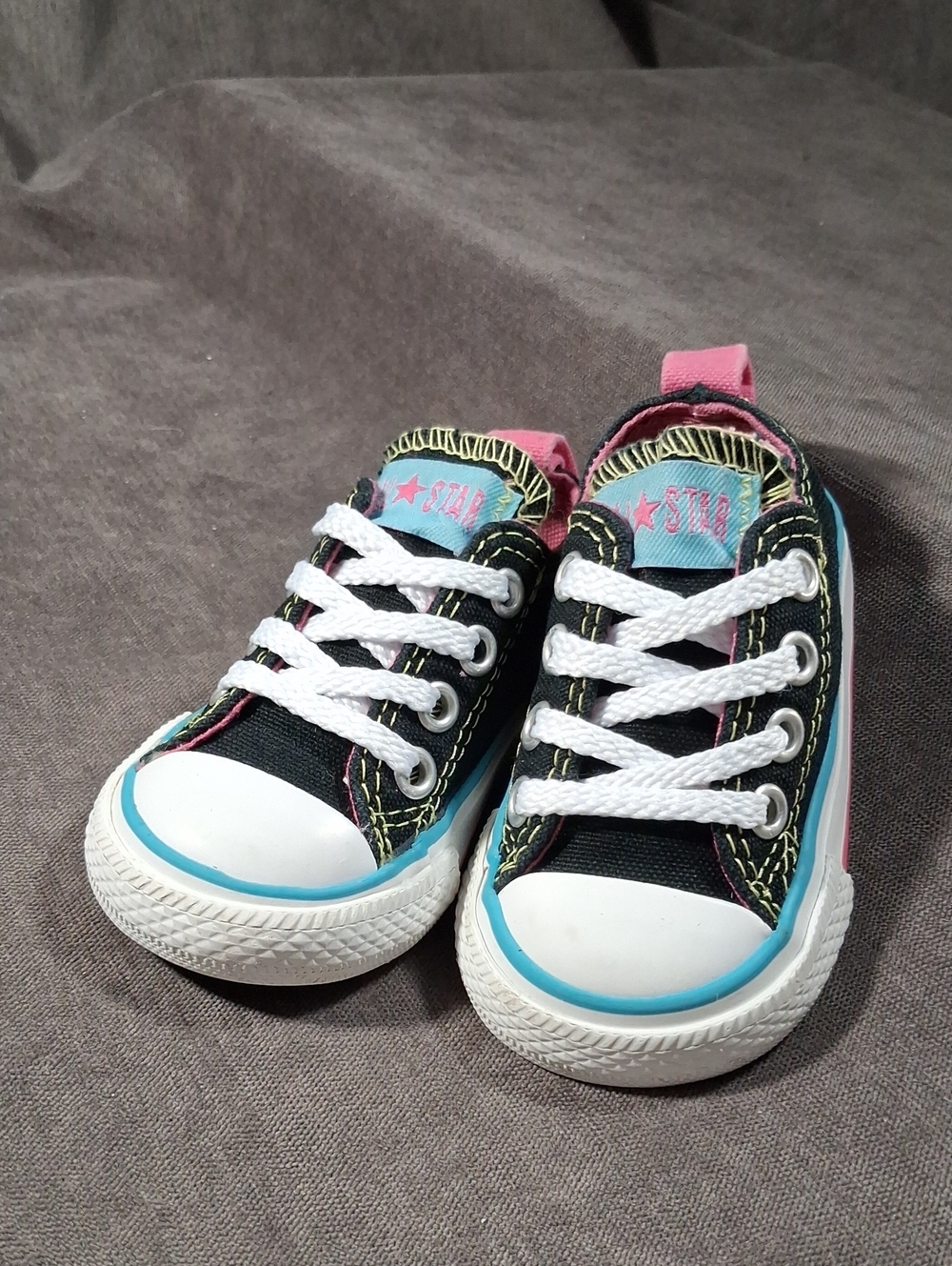 Converse Chuck Taylor All Star Low Ox Slip On Lace Up Sneakers VG US 3 Toddler